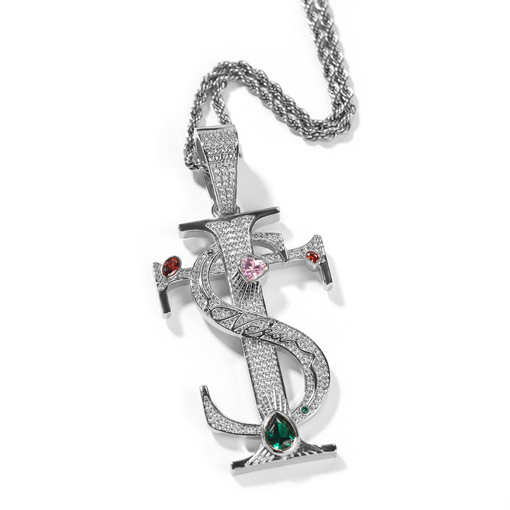 Hip-Hop TS Cross Pendant