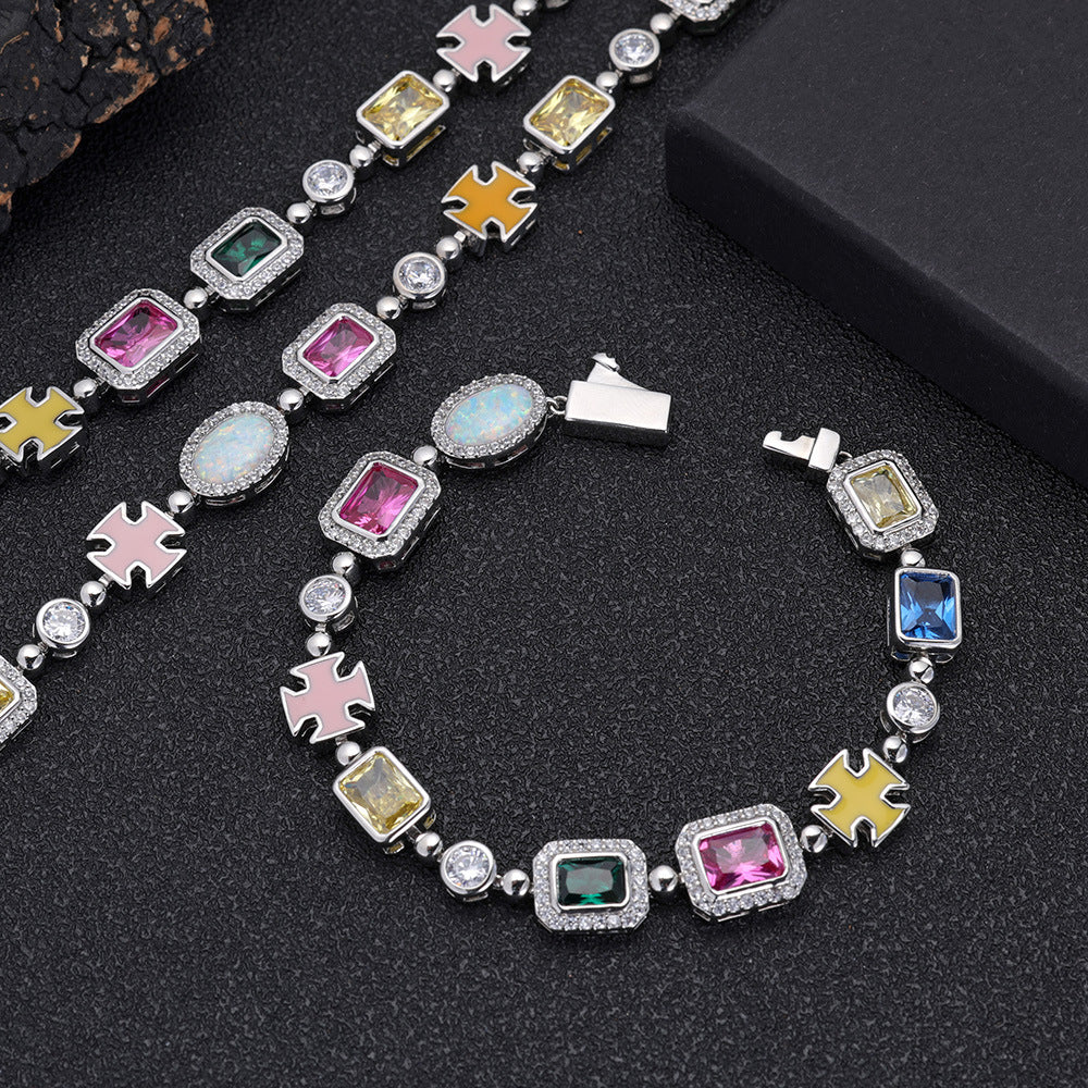 Women Icebling Gemstone Bracelet