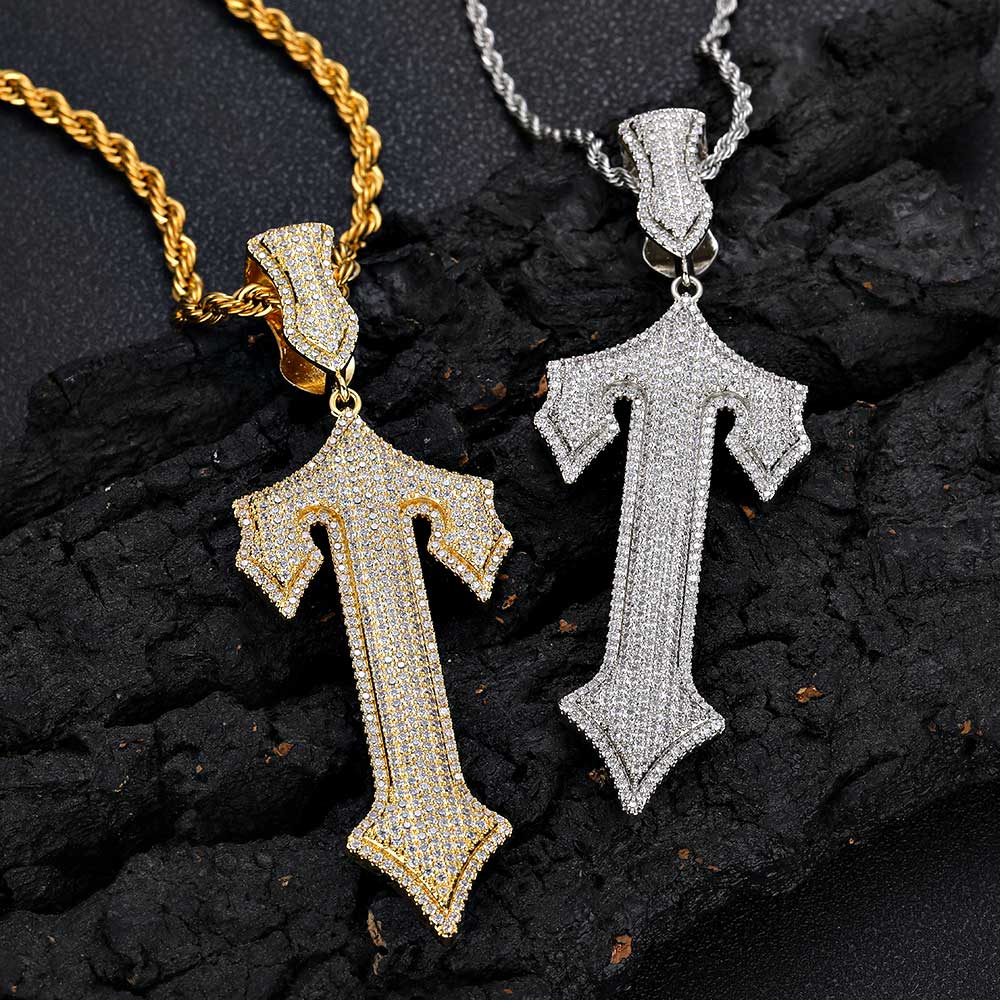 Iced Out Cross Zircon Pendant