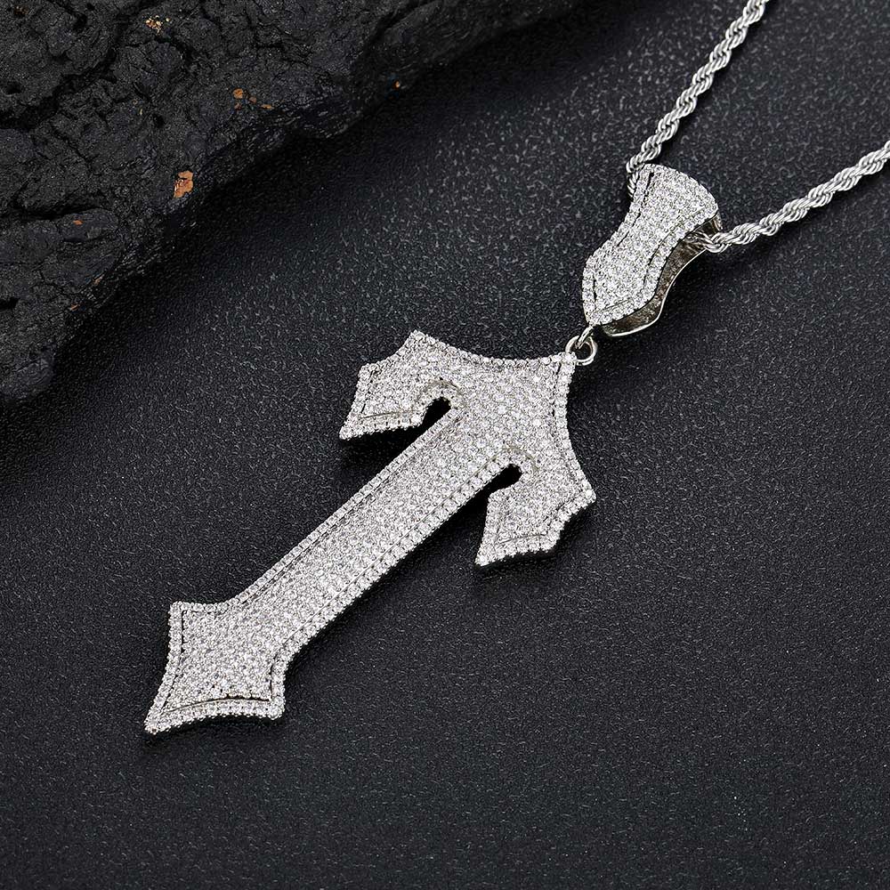 Iced Out Cross Zircon Pendant
