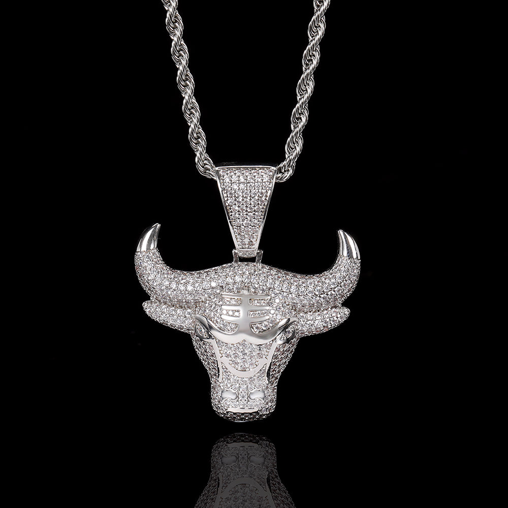 Bull Head Diamond Hip Hop Pendant