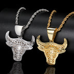 Bull Head Diamond Hip Hop Pendant