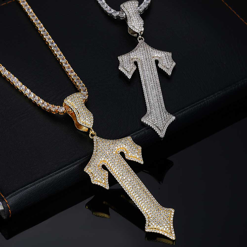 Iced Out Cross Zircon Pendant