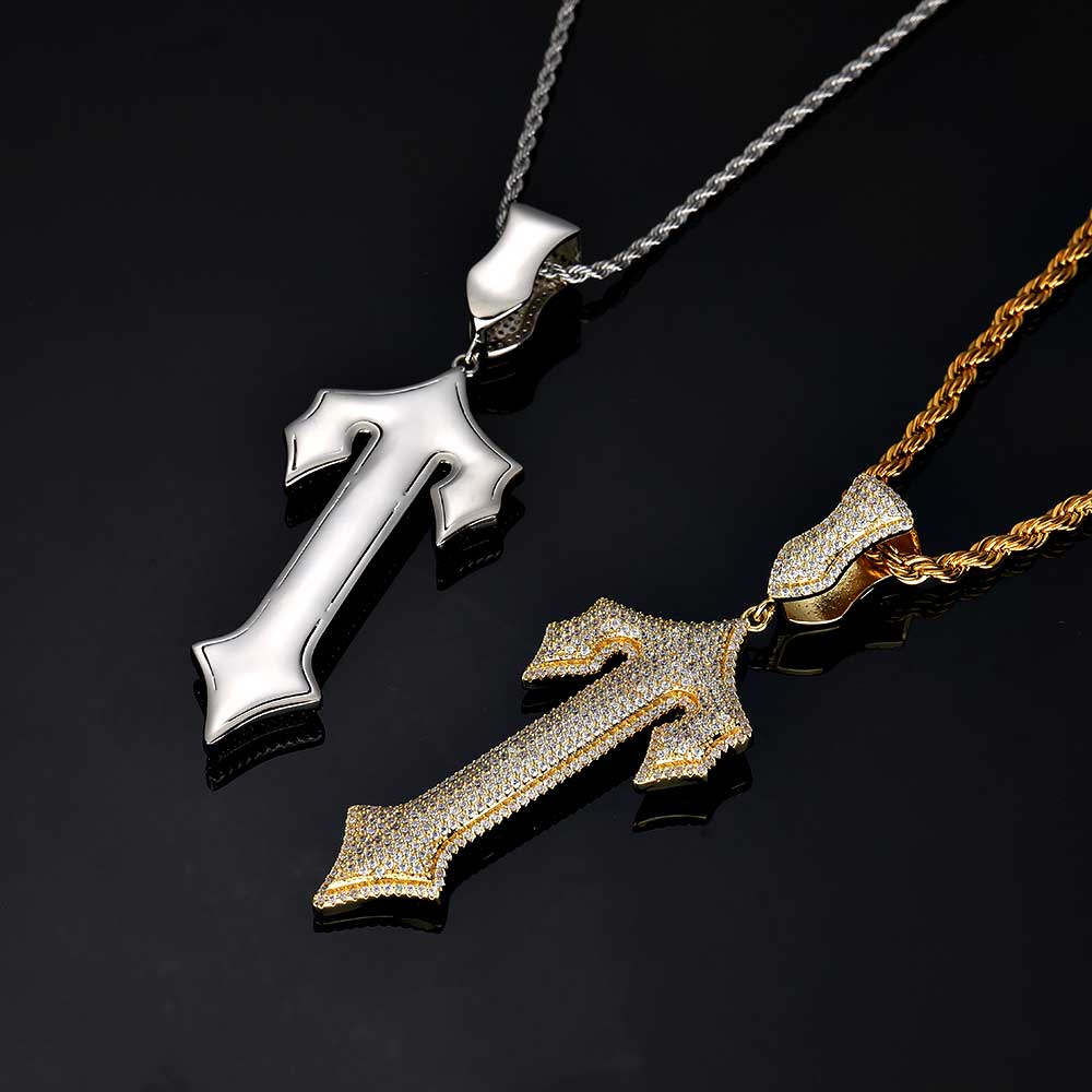 Iced Out Cross Zircon Pendant