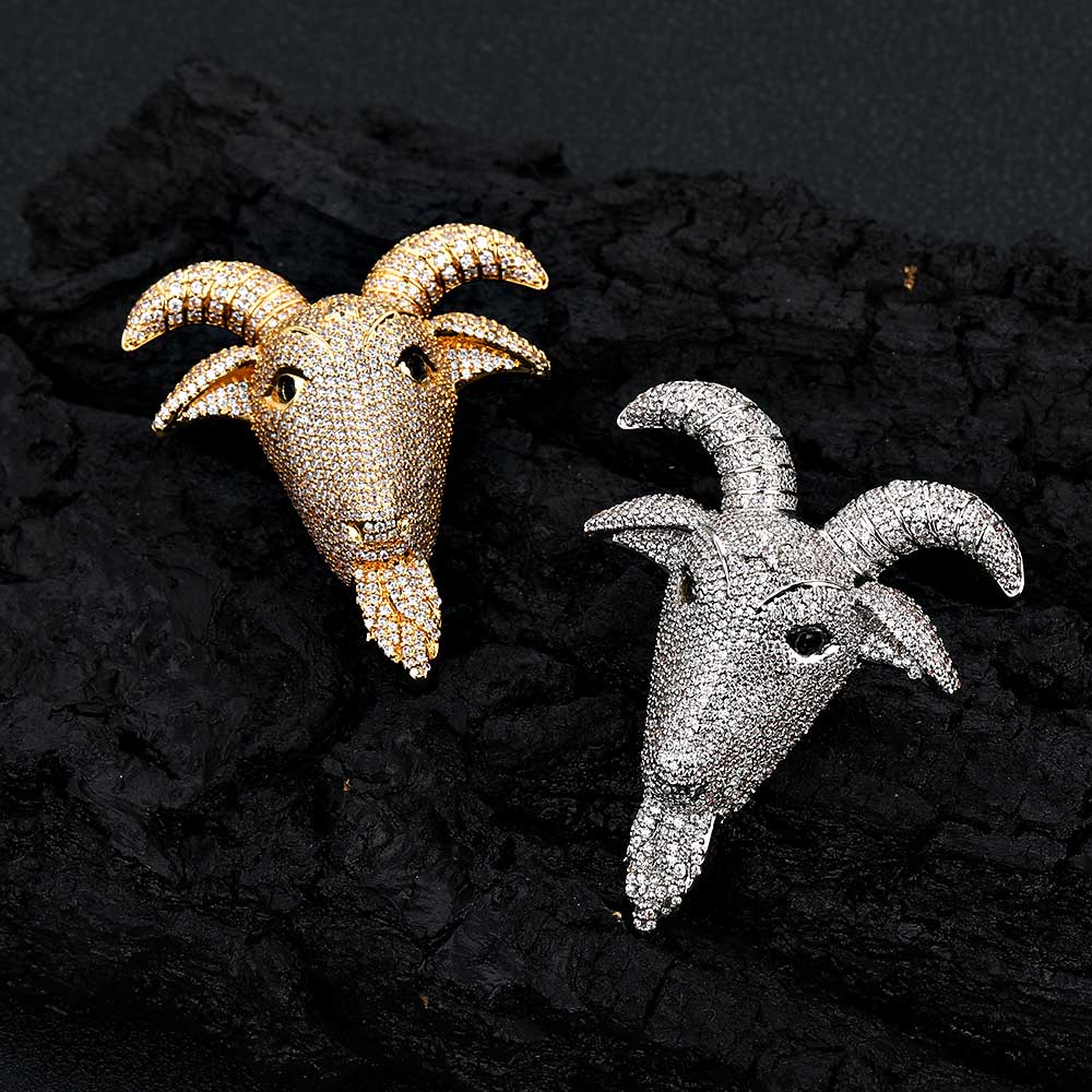 Goat Head Hip Hop Pendant Necklace