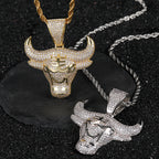 Bull Head Diamond Hip Hop Pendant