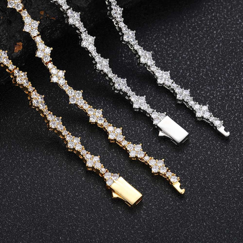 Women 6.5mm Spring Buckle Airplane Tennis Chain
