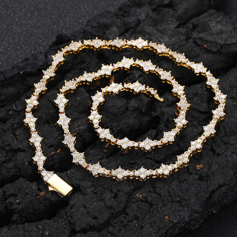 Women 6.5mm Spring Buckle Airplane Tennis Chain