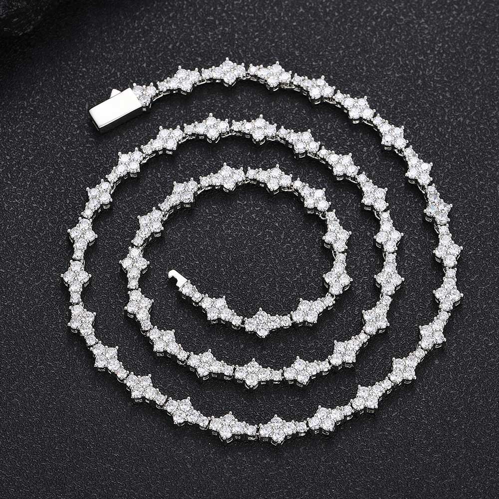 Women 6.5mm Spring Buckle Airplane Tennis Chain