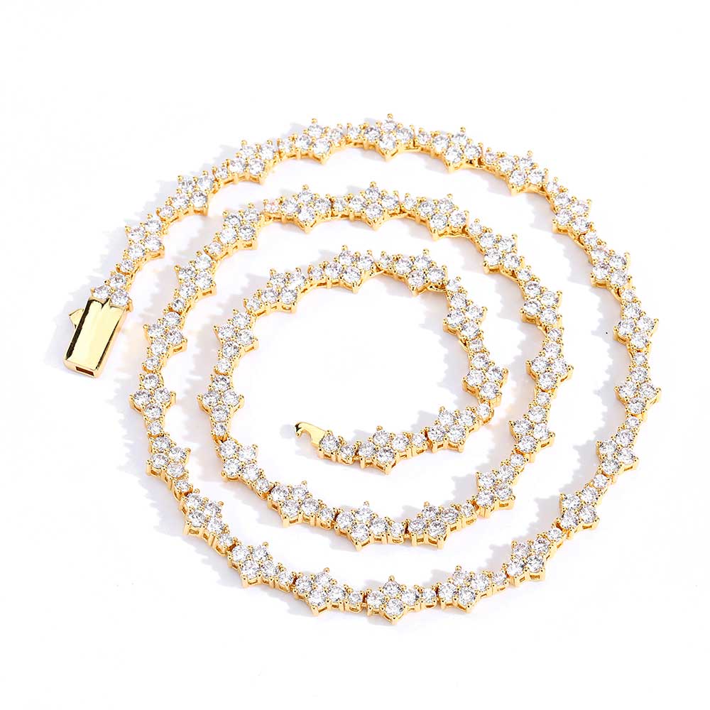 Women 6.5mm Spring Buckle Airplane Tennis Chain