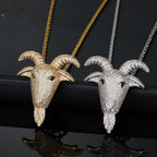 Goat Head Hip Hop Pendant Necklace
