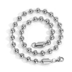 8mm Glass Bead Chain Round Bead Chain Stainless Steel Hip Hop Necklace