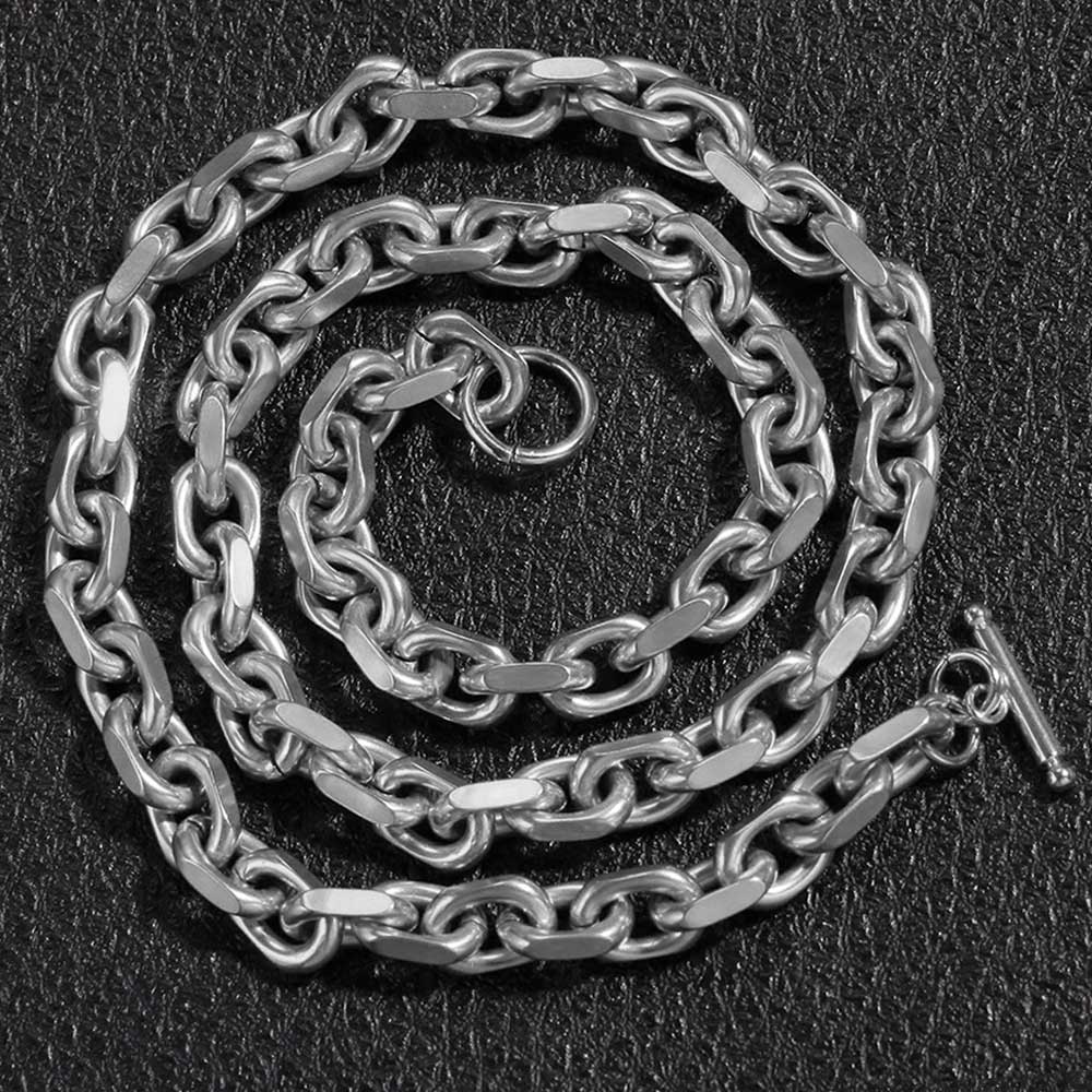Stainless Steel Cross Chain O-shaped Hip-Hop Necklace