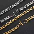 Stainless Steel Cross Chain O-shaped Hip-Hop Necklace