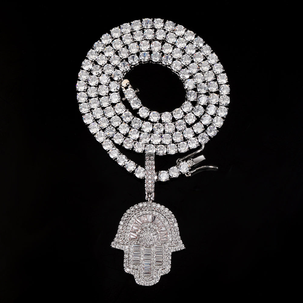 Hamsa Hand Hiphop Pendant