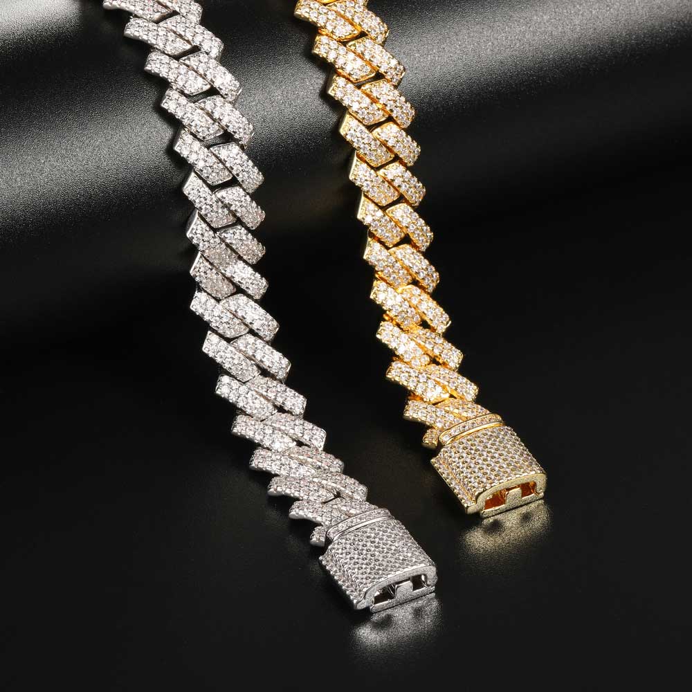 14mm Iced Prong Cuban Chain