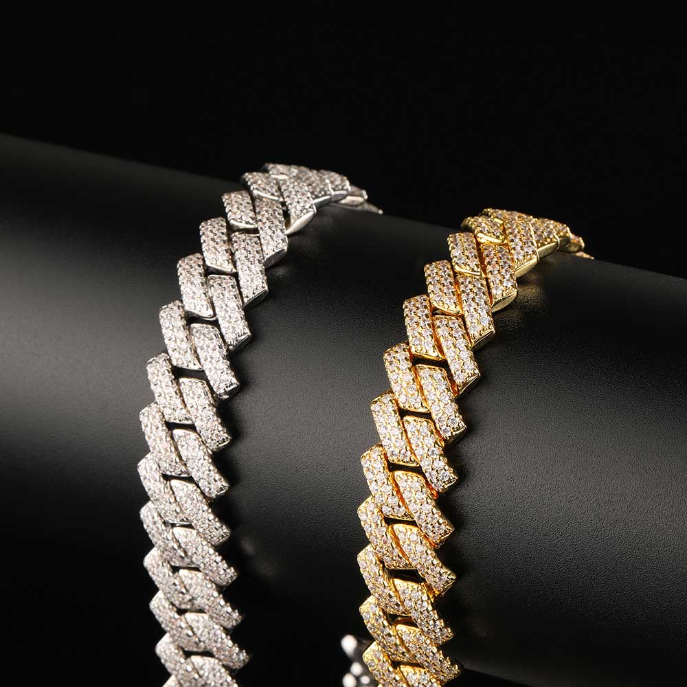 14mm Iced Prong Cuban Chain