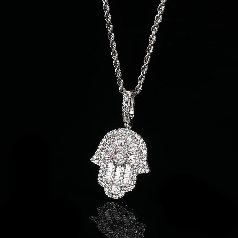 Hamsa Hand Hiphop Pendant