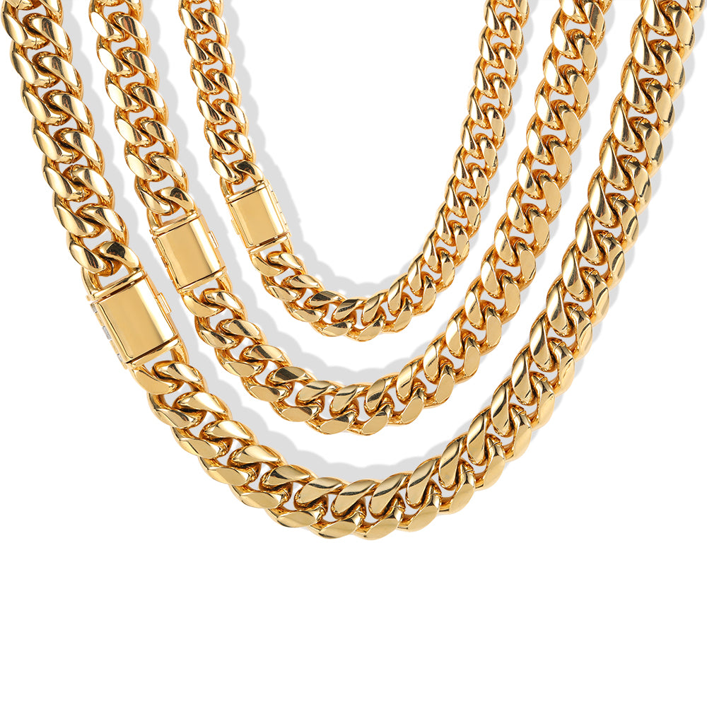 Women 8mm Stainless Steel Cuban Necklace
