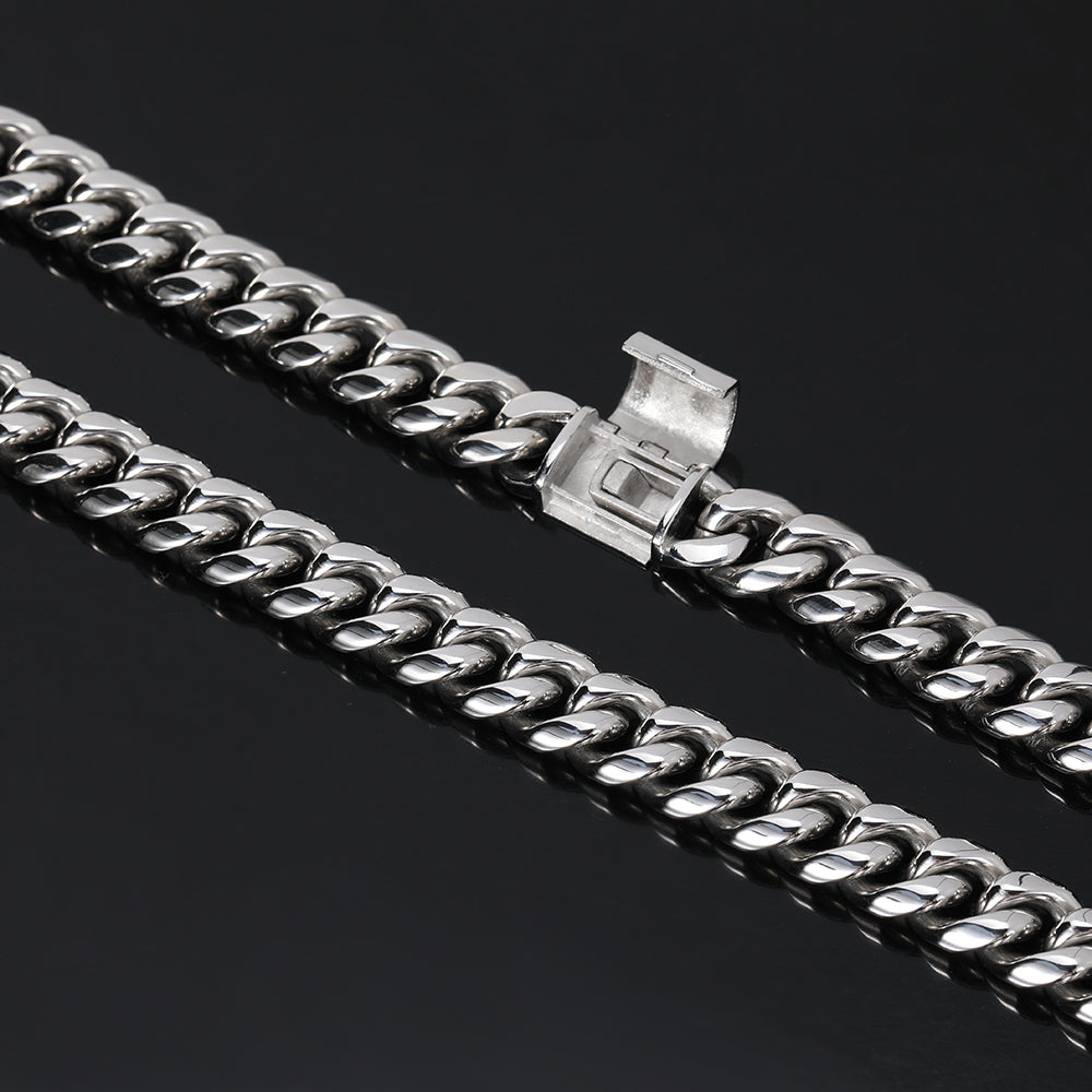 14mm Stainless Steel Cuban Necklace