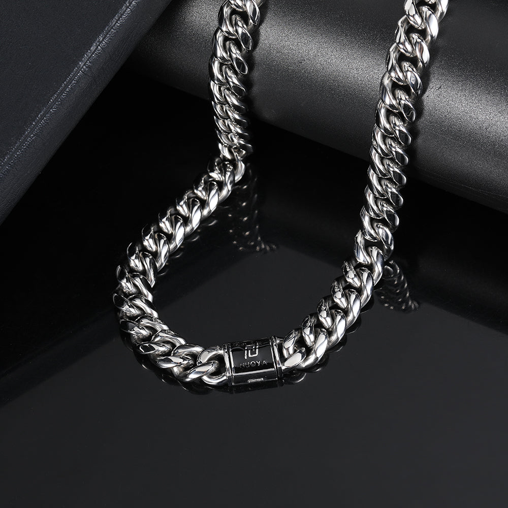 14mm Stainless Steel Cuban Necklace