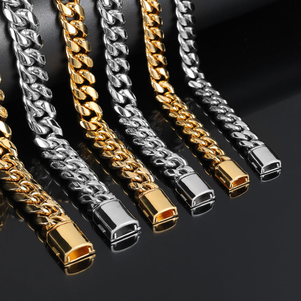 14mm Stainless Steel Cuban Necklace