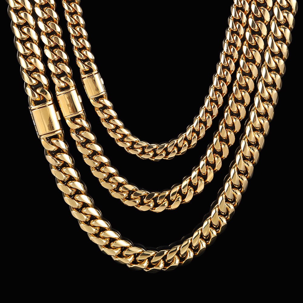 14mm Stainless Steel Cuban Necklace