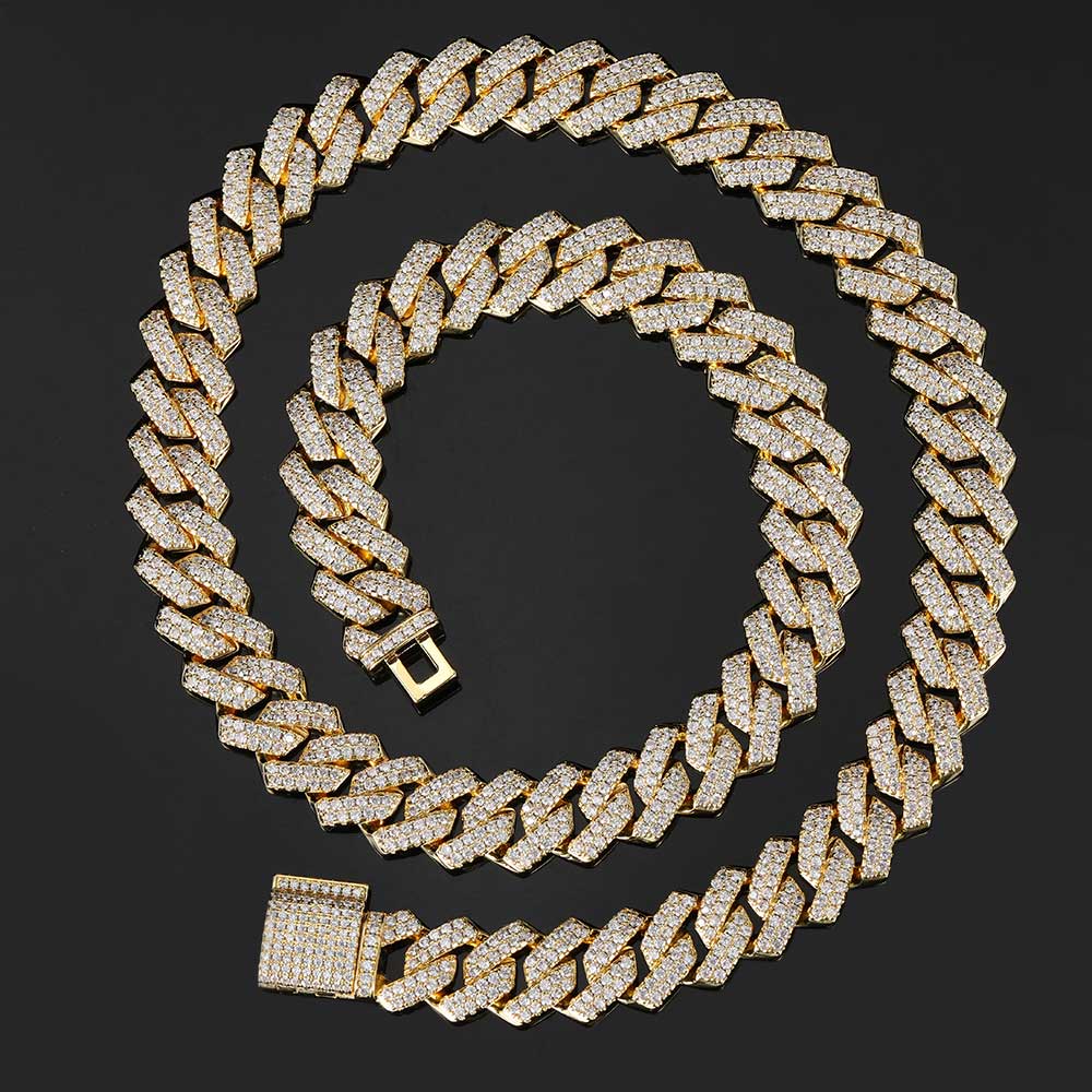 14mm Iced Prong Cuban Chain