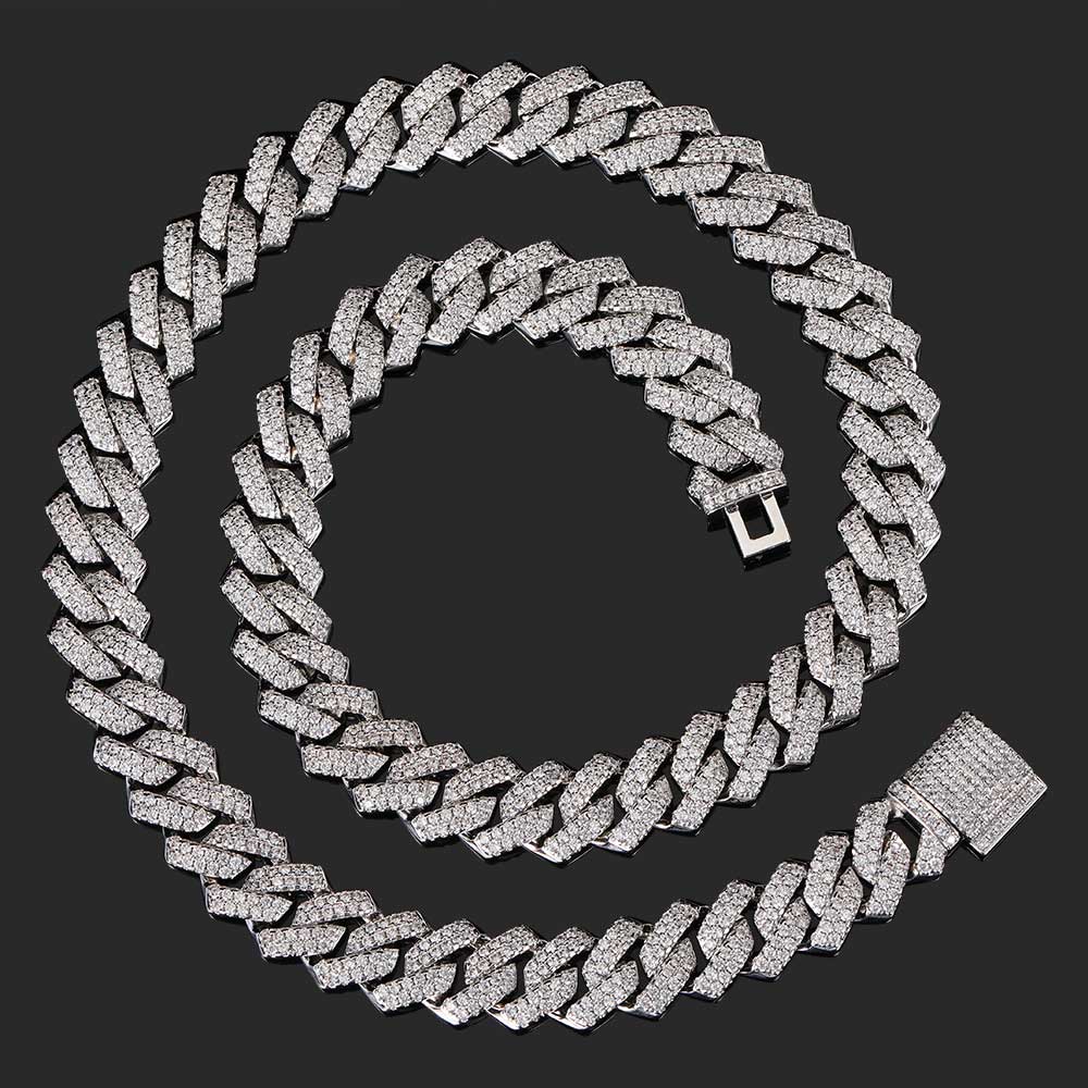 14mm Iced Prong Cuban Chain