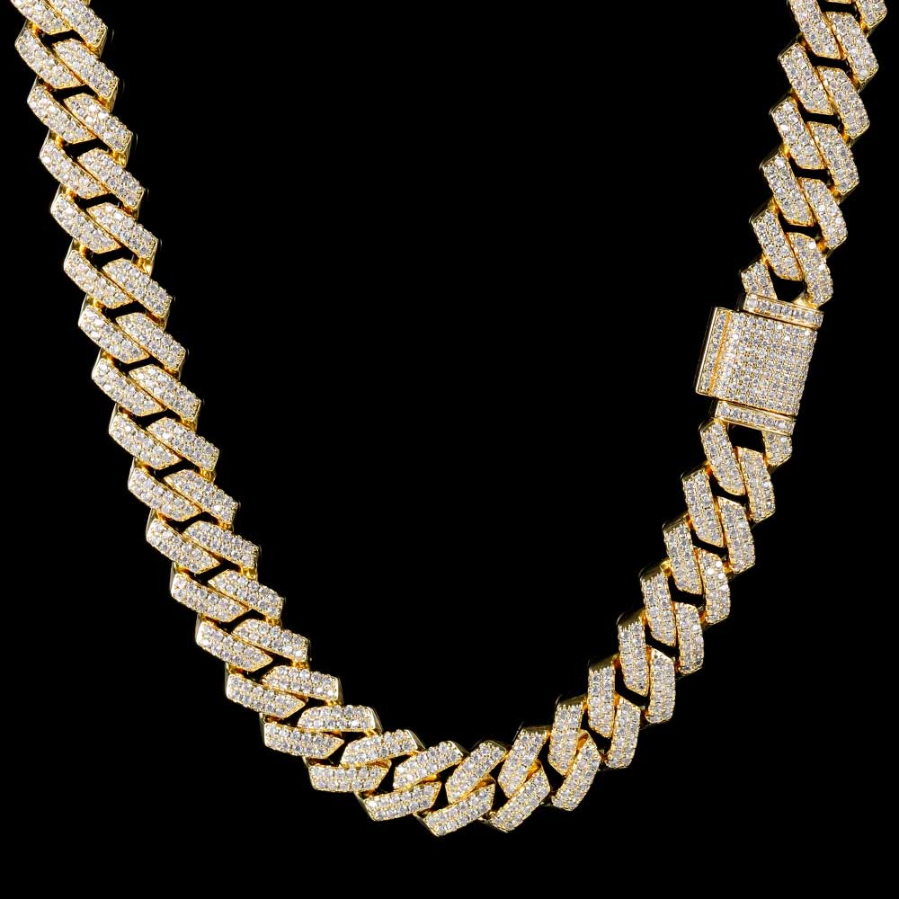 14mm Iced Prong Cuban Chain