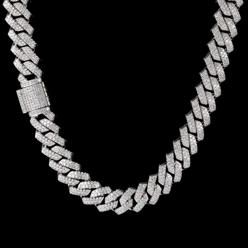 14mm Iced Prong Cuban Chain
