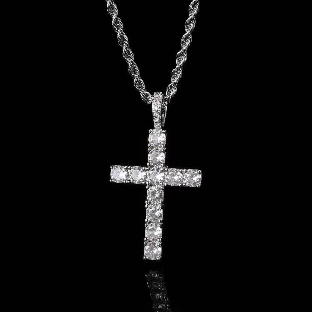 Women Bundle 4mm Diamond Cross Pendant