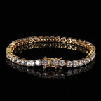 5mm AAA CZ Hip Hop Clustered Tennis Chain Clustered Bracelets