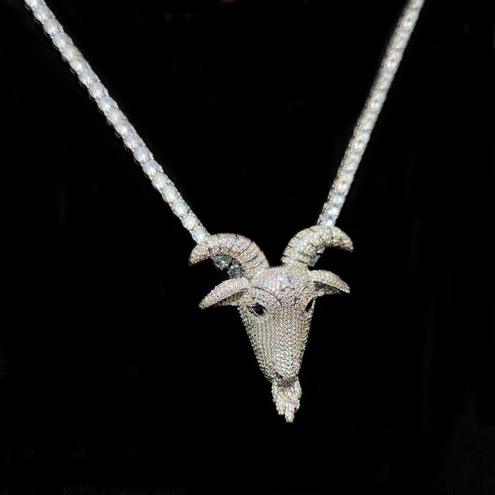 Goat Head Hip Hop Pendant Necklace